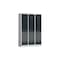 Garderobenschrank,HxBxT 1800x1185x500mm,3 Abt.,Abt. B 395mm,Drehriegel