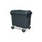 Müllcontainer,660l,Korpus HDPE grau,HxBxT 1165x1265x775mm,4 Lenkrollen