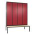 Sitzbankschrank,HxBxT 2090x1590x815mm,4 Abt.,Korpus RAL7021,Front RAL3003