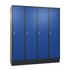 Abteilschrank,HxBxT 1800x1590x500mm,4 Abt.,Korpus RAL7021,Front RAL5010