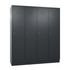 Abteilschrank,HxBxT 1800x1590x500mm,4 Abt.,Korpus RAL7021,Front RAL7021