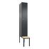 Sitzbankschrank,HxBxT 2090x320x815mm,1 Abt.,Korpus RAL7021,Front RAL7021