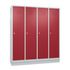 Abteilschrank,HxBxT 1800x1590x500mm,4 Abt.,Korpus RAL7035,Front RAL3003