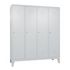 Abteilschrank,HxBxT 1850x1590x500mm,4 Abt.,Korpus RAL7035,Front RAL7035