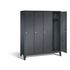 Abteilschrank,HxBxT 1850x1590x500mm,4 Abt.,Korpus RAL7021,Front RAL7021