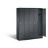 Abteilschrank,HxBxT 1800x1480x500mm,5 Abt.,Korpus RAL7021,Front RAL7021