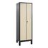 Garderobenschrank,HxBxT 1850x610x500mm,Korpus RAL7021,Front Donau-Ahorn