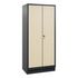 Garderobenschrank,HxBxT 1800x810x500mm,Korpus RAL7021,Front Donau-Ahorn