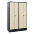 Garderobenschrank,HxBxT 1800x1190x500mm,Korpus RAL7021,Front Donau-Ahorn