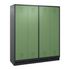 Garderobenschrank,HxBxT 1800x1590x500mm,Korpus RAL7021,Front RAL6011