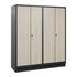 Garderobenschrank,HxBxT 1800x1590x500mm,Korpus RAL7021,Front Sen-Esche