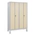 Garderobenschrank,HxBxT 1850x1190x500mm,Korpus RAL7035,Front Donau-Ahorn