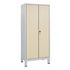 Garderobenschrank,HxBxT 1850x810x500mm,Korpus RAL7035,Front Donau-Ahorn