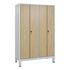 Garderobenschrank,HxBxT 1850x1190x500mm,4 Abt.,Korpus RAL7035,Front Eiche