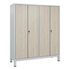 Garderobenschrank,HxBxT 1850x1590x500mm,Korpus RAL7035,Front Sen-Esche