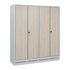 Garderobenschrank,HxBxT 1800x1590x500mm,Korpus RAL7035,Front Sen-Esche