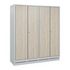 Garderobenschrank,HxBxT 1800x1590x500mm,Korpus RAL7035,Front Sen-Esche