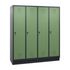 Garderobenschrank,HxBxT 1800x1590x500mm,Korpus RAL7021,Front RAL6011