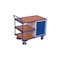 Schrankwagen, Tragl. 250kg, Ladefl. LxB 985x590mm, RAL5010, 1 Schrank
