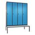 Sitzbankschrank,HxBxT 2090x1590x500mm,4 Abt.,Korpus RAL7021,Front RAL5012