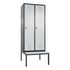 Sitzbankschrank,HxBxT 2090x810x500mm,2 Abt.,Korpus RAL7021,Front RAL7035