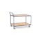 Etagenwagen,Tragl. 300kg,2xHolzplatte,Ladefl. LxB 1200x800mm,Holzetage