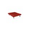 Rollplatte,Tragl. 500kg,LxB 682x815mm,Kunststoff,ähnlich RAL3000 Feuerrot