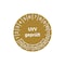 Prüfplakette, UVV geprüft, Aufkleber, Ø 20mm, Jahresfarbe 2025-gold