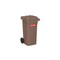 Mülltonne,120l,HxBxT 933x500x550mm,Deckel braun,Korpus HDPE braun,2 Räder