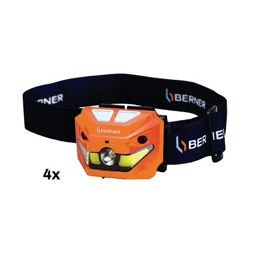 4er-Pack LED-Stirnleuchte mit Sensor