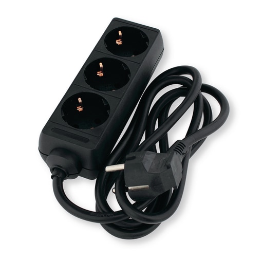 Stekkerdoos drievoudig 3x1,5mm² PVC IP20 1,4m