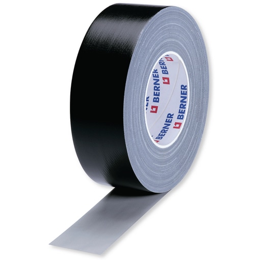 Gewebe-Allzweckband schwarz 50 mm x 50 m