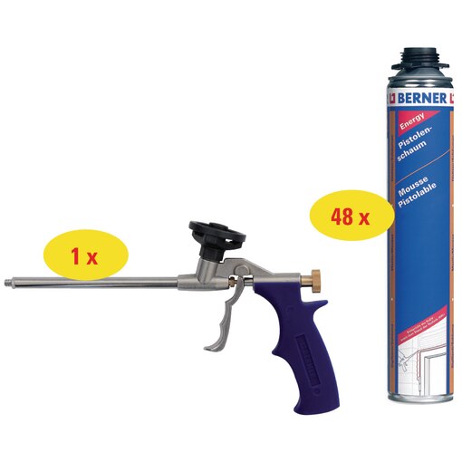 Paket Pistolenschaum Energy (48 St.) + Kartuschenpistole ECO