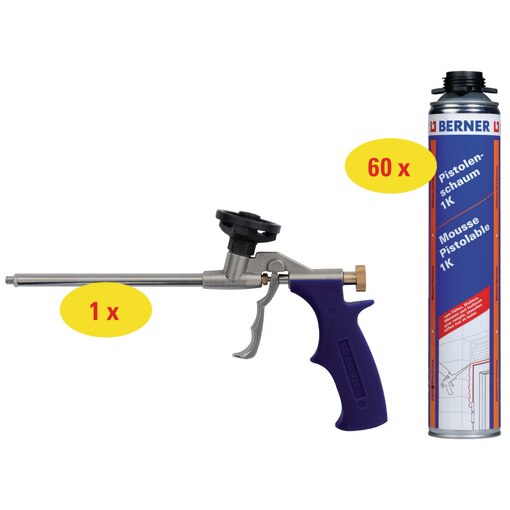 Paket Pistolenschaum 1K 750 ml+ Kartuschenpistole ECO