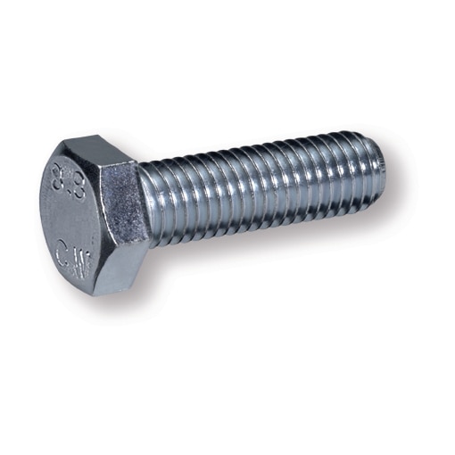 Tornillo cabeza hexagonal rosca total DIN 933, Acero, 8.8, Cincado