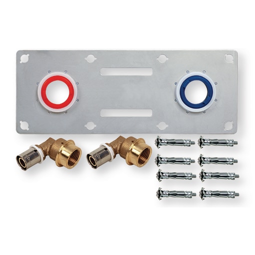 Kit fixation robinetterie cloison sèche PER à sertir 13X16 mm 1/2