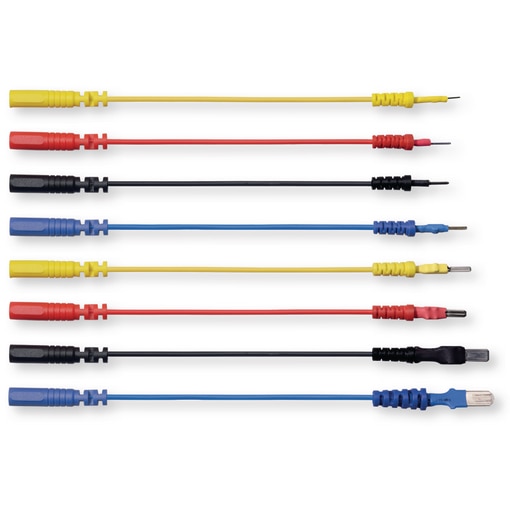 Fils test cosses mâles plates, lot de 16 pièces