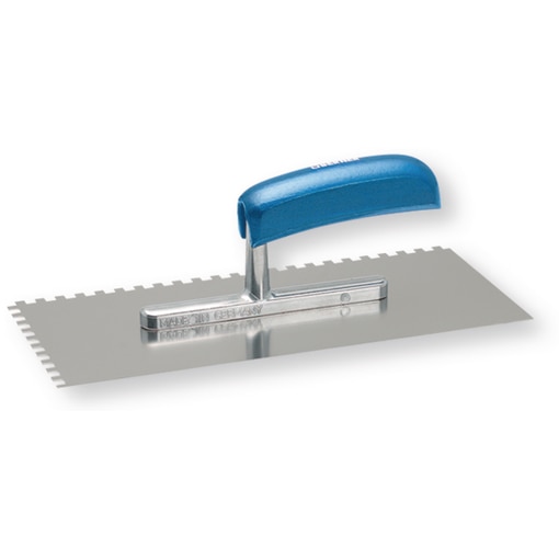 Platoir cranté, inox, denture 6 x 6 mm, 280 x 130 mm