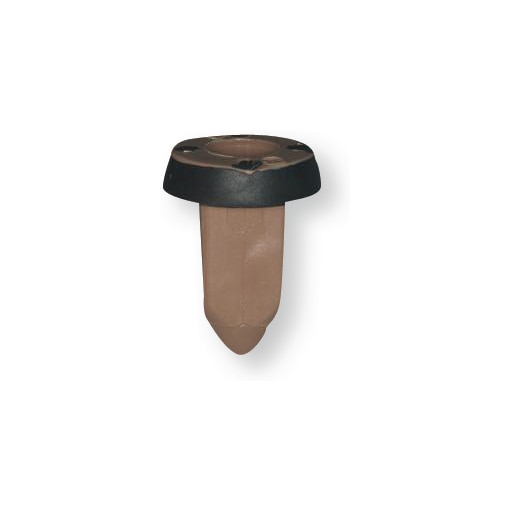 Clip-écrou rond Ø4  trou 7,5x7,5 brun
