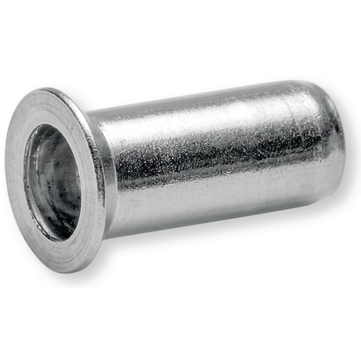 Ecrous noyés, tête fraisée, fût fermé, M5 (1,5-4 mm) aluminium