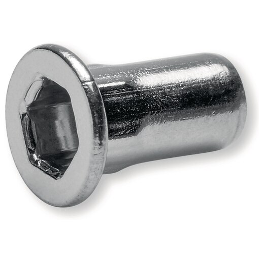 Sechskant-Blindnietmutter Flachkopf M6 (0,5-3 mm) Edelstahl A2