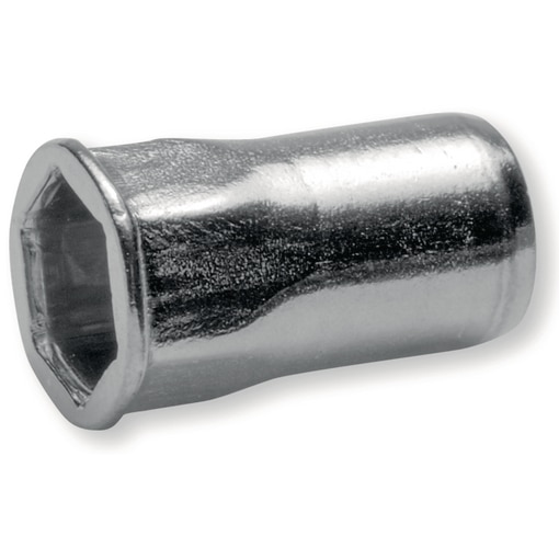 Ecrou noyé, petite tête hexagonale affleurante M4 (0,5-2 mm) inox A2