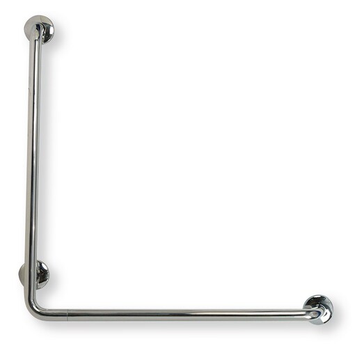Barre de maintien  PMR 90° inox poli fixation gauche Ø 32 mm