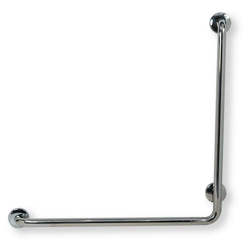Barre de maintien PMR 90° inox poli fixation droite Ø 32 mm