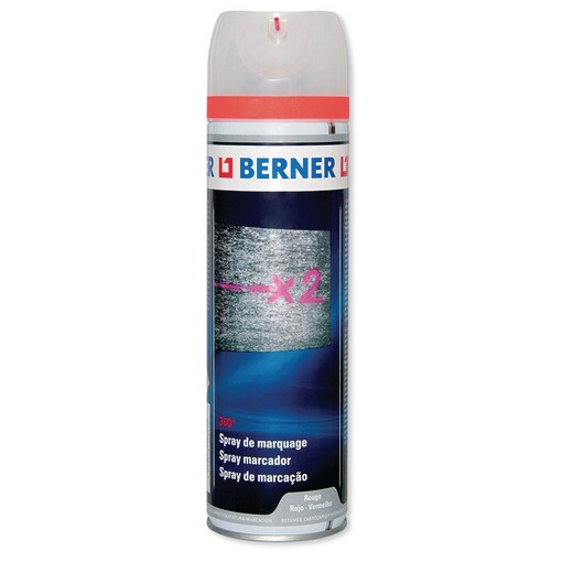 Spray marquage rouge 180° 500 ml