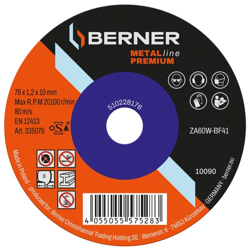 Disque à tronçonner METALline Premium 76x1,0x10 Plat