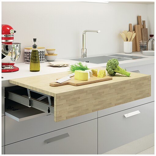 Coulisses pour table à rallonge et relevable Oplà Top  Alu Anodisé inox