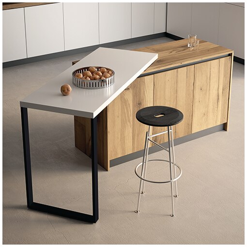 Guides de table coulissante et rotative Sestante, Aluminium, Anodisé mat