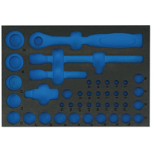 Module de rangement vide mousse douilles I-SOCKET 1/2 41 pièces