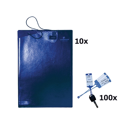 Auftragsmappen & Schlüsselanhänger blau